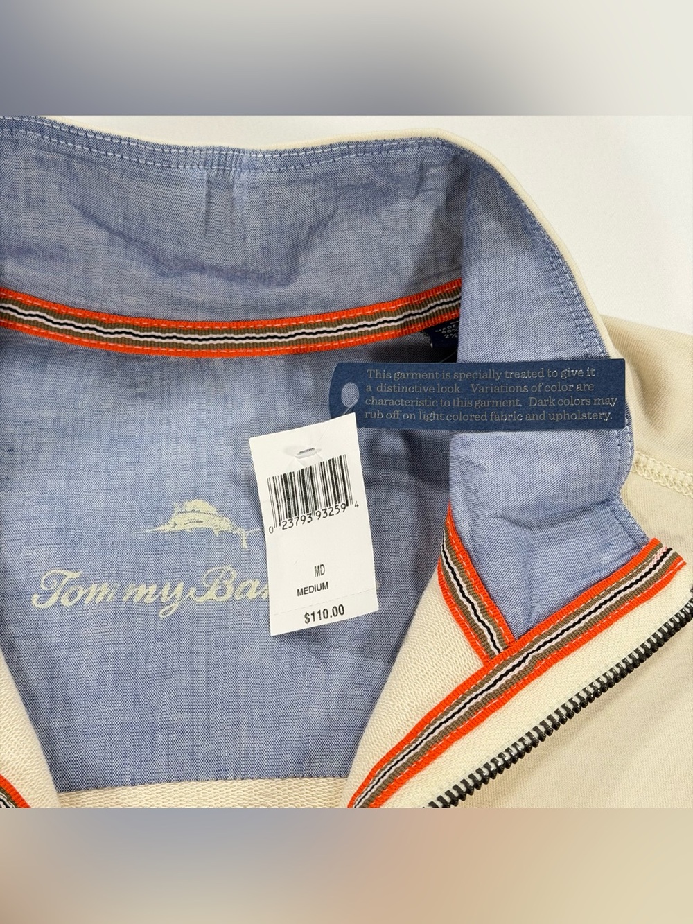 Tommy Bahama Disney Mickey Mouse Medium NWT Men's Quarter Zip Pullover Sweater - Picture 6 of 12